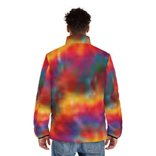 Load image into Gallery viewer, Tie Dye Men's Puffer Jacket (AOP)