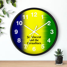 Load image into Gallery viewer, National Colors St. Vincent and the Grenadines Wall Clock