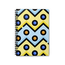 Load image into Gallery viewer, Spiral Lined Notebook Zigzag Circles