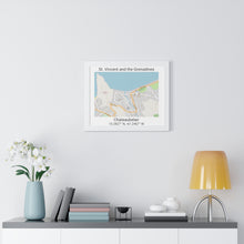 Load image into Gallery viewer, Chateaubelair St. Vincent and the Grenadines Map Framed Print Poster, City Map Print Poster, Framed Vertical Poster Framed Horizontal Poster