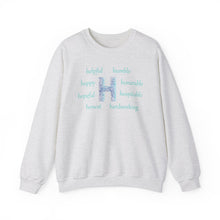Load image into Gallery viewer, H Alphabet Sweatshirt, Mental Health, Optimistic, Motivational Alphabet Initial "H" Unisex Heavy Blend™ Crewneck Sweatshirt, Self-affirming Sweatshirt