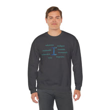 Load image into Gallery viewer, I Alphabet Sweatshirt, Optimistic, Mental Health, Motivational Alphabet Initial "I" Unisex Heavy Blend™ Crewneck Sweatshirt, Self-affirming Sweatshirt