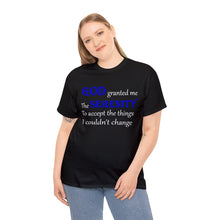 Load image into Gallery viewer, Serenity Prayer Unisex Heavy Cotton Tee, Serenity T-shirt, Mental Health T-shirt