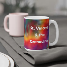 Load image into Gallery viewer, St. Vincent and the Grenadines Tie Dye Ceramic Mugs (11oz\15oz)