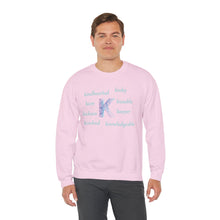Load image into Gallery viewer, K Alphabet Sweatshirt, Alphabet Initial "K" Motivational, Mental Health, Optimistic, Unisex Heavy Blend™ , Self-affirming Sweatshirt