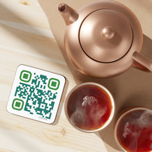 Load image into Gallery viewer, Single QR Code Hardboard Back Coaster - Empathy is Free