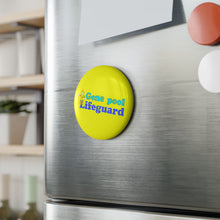 Load image into Gallery viewer, Gene Pool Lifeguard Magnet, (Button, Round) (1 & 10 pcs)
