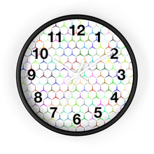 Load image into Gallery viewer, Colorful Hexagon Wall Clock, Geometric Shapes Wall Clock, Snake Skin Clock