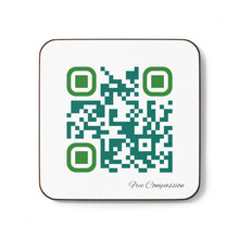 Load image into Gallery viewer, Single QR Code 1 piece Hardboard Back Coaster - Compassion is Free