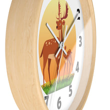 Load image into Gallery viewer, Buck and Fawn Wall Clock, Deer Enthusiasts Wall Clock