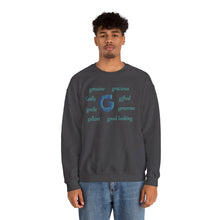 Load image into Gallery viewer, G Alphabet Sweatshirt, Motivational, Optimistic, Alphabet Initial "G", Mental Health Unisex Heavy Blend™ Crewneck Sweatshirt, Self-affirming shirt