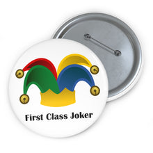 Load image into Gallery viewer, First Class Joker Pin – Colorful Court Jester Hat Badge
