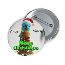 Load image into Gallery viewer, St. Vincent and the Grenadines Merry Christmas Parrot Pin – Vincy Holiday Accessory