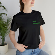 Load image into Gallery viewer, Compassion is Soul Food Unisex Jersey Short Sleeve Tee, QR Code T-shirt, Hidden Message t-shirt, Positive T-shirt