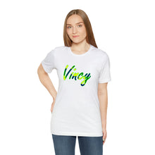 Load image into Gallery viewer, St. Vincent and the Grenadines Vincy, National Colors Unisex Jersey Short Sleeve Tee