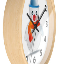Load image into Gallery viewer, Snowman Wall Clock Whimsical Winter Snowman Wall Clock – Cute & Festive Timepiece