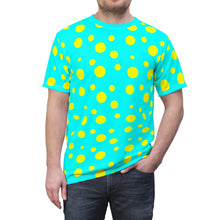 Load image into Gallery viewer, Yellow Spotted Bright Blue Unisex Tee
