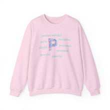 Load image into Gallery viewer, P Alphabet Sweatshirt, Optimistic, Mental Health, Motivational Alphabet Initial "P" Unisex Heavy Blend™ Crewneck Sweatshirt, Self-affirming Sweatshirt