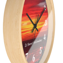Load image into Gallery viewer, St. Vincent and the Grenadines Wall Clock Vibrant Sunset