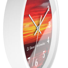 Load image into Gallery viewer, St. Vincent and the Grenadines Wall Clock Vibrant Sunset