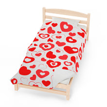 Load image into Gallery viewer, Hearts in Hearts Velveteen Plush Blanket