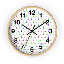 Load image into Gallery viewer, Colorful Hexagon Wall Clock, Geometric Shapes Wall Clock, Snake Skin Clock