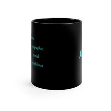 Load image into Gallery viewer, X Alphabet 11oz Mug, Initial Letter X Mug, Self-affirming Mug, Mental Health Black Coffee Mug, Motivation Mug