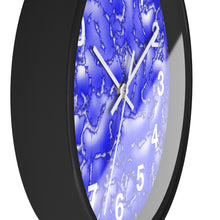 Load image into Gallery viewer, Blue Cracked Lava Wall Clock, Blue Relief Wall Clock