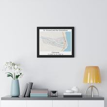 Load image into Gallery viewer, Colonarie St. Vincent and the Grenadines Map Framed Print Poster, Framed Vertical Poster Framed Horizontal Poster