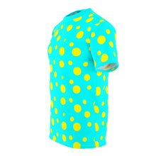 Load image into Gallery viewer, Yellow Spotted Bright Blue Unisex Tee