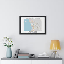 Load image into Gallery viewer, Barrouallie Village St. Vincent and the Grenadines Map Framed Print Poster, City Map Print Poster