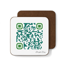 Load image into Gallery viewer, Single QR Code Hardboard Back 1 piece Coaster - Brighten Someone's Day Today