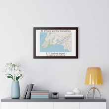 Load image into Gallery viewer, E.T. Joshua Airport St. Vincent and the Grenadines Map Framed Print Poster, City Map Print Poster, Framed Vertical Poster Framed Horizontal Poster