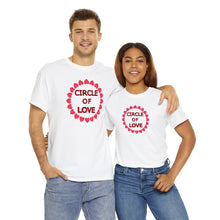 Load image into Gallery viewer, Circle of Love t-shirt, Love t-shirt, Valentine's Day Shirt, Hearts t-shirt, Unisex Heavy Cotton Tee