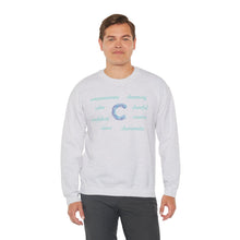Load image into Gallery viewer, C Alphabet Sweatshirt, Alphabet Initial "C" Unisex Heavy Blend™ Crewneck Optimistic, Motivational, Mental Health Sweatshirt, Self-affirming Sweatshirt