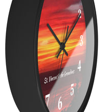 Load image into Gallery viewer, St. Vincent and the Grenadines Wall Clock Vibrant Sunset