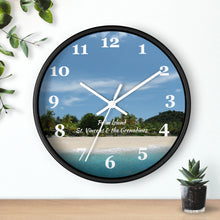Load image into Gallery viewer, Palm Island Beach St. Vincent and the Grenadines Tropical Wall Clock