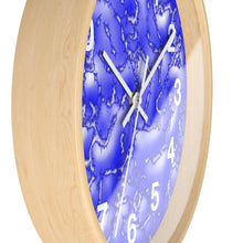 Load image into Gallery viewer, Blue Cracked Lava Wall Clock, Blue Relief Wall Clock