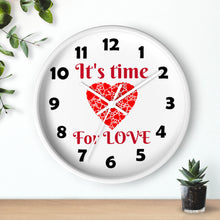 Load image into Gallery viewer, Love Wall Clock, Valentine Wall Clock,  It's Time For Love Wall Clock