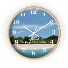 Load image into Gallery viewer, Palm Island Beach St. Vincent and the Grenadines Tropical Wall Clock