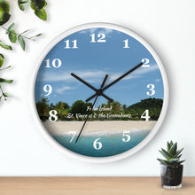 Load image into Gallery viewer, Palm Island Beach St. Vincent and the Grenadines Tropical Wall Clock