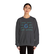 Load image into Gallery viewer, G Alphabet Sweatshirt, Motivational, Optimistic, Alphabet Initial "G", Mental Health Unisex Heavy Blend™ Crewneck Sweatshirt, Self-affirming shirt