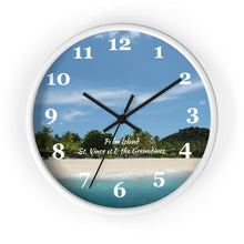 Load image into Gallery viewer, Palm Island Beach St. Vincent and the Grenadines Tropical Wall Clock