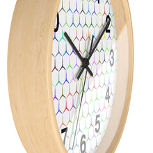 Load image into Gallery viewer, Colorful Hexagon Wall Clock, Geometric Shapes Wall Clock, Snake Skin Clock