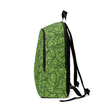 Load image into Gallery viewer, Unisex Fabric Backpack Green Leaves