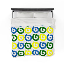 Load image into Gallery viewer, St. Vincent and the Grenadines Independence Spirals Velveteen Plush Blanket