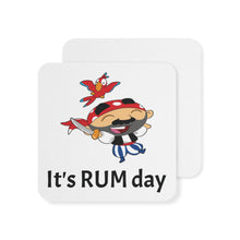 Load image into Gallery viewer, Playful Pirate Coasters Set 50 or 100, Fun Drink Coasters for Parties, It’s RUM Day Gift, Nautical Bar Décor, Unique Barware Essentials