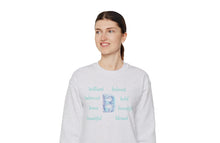 Load image into Gallery viewer, ash grey sweatshirt with the letter B surrounded by positive b words