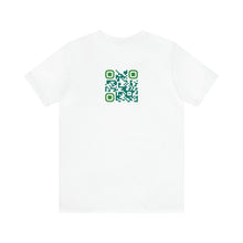 Load image into Gallery viewer, Compassion is Free Unisex Jersey Short Sleeve Tee, QR Code T-shirt, Hidden Message t-shirt, Positive T-shirt, Empowering T-shirt