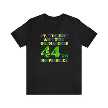Load image into Gallery viewer, St. Vincent and the Grenadines 44th Independence Day, National Colors Unisex Jersey Short Sleeve Tee